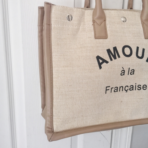 🔝⭐Large cabat bag in beige canvas - Picture 4 of 5